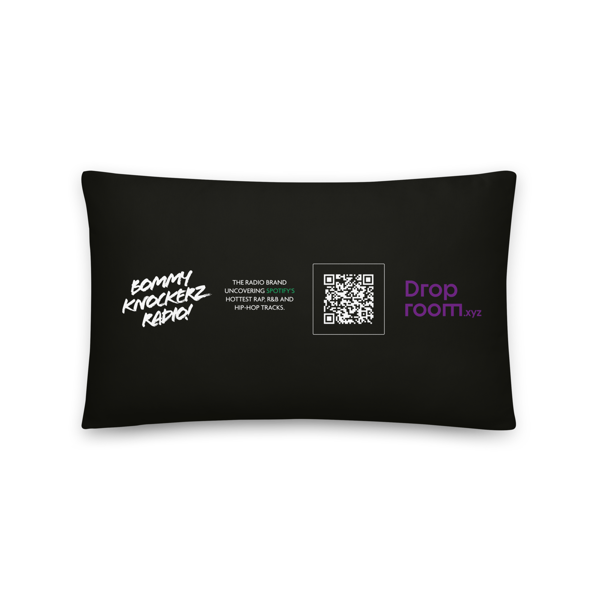 Pillow - Rectangle - 20x12 - Bommy Print - (BLACK)