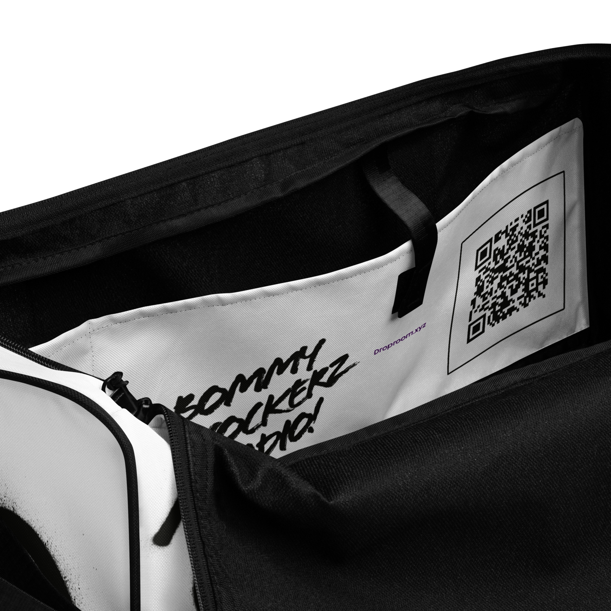 Duffle Bag - Bommy Print - (WHITE)