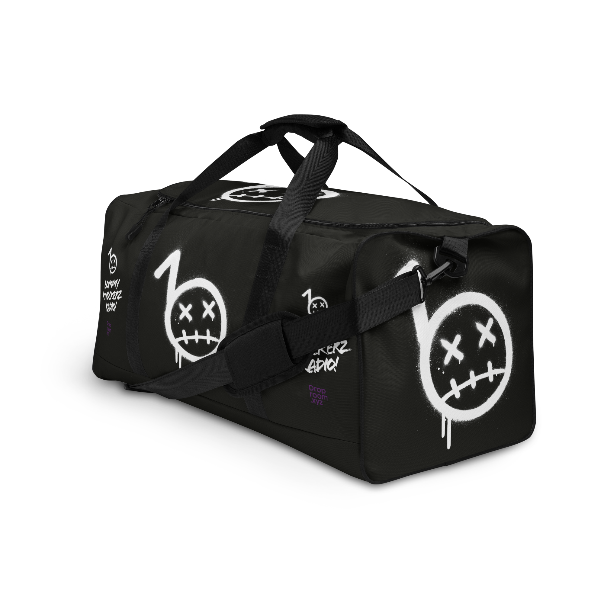 Duffle Bag - Bommy Print - (BLACK)