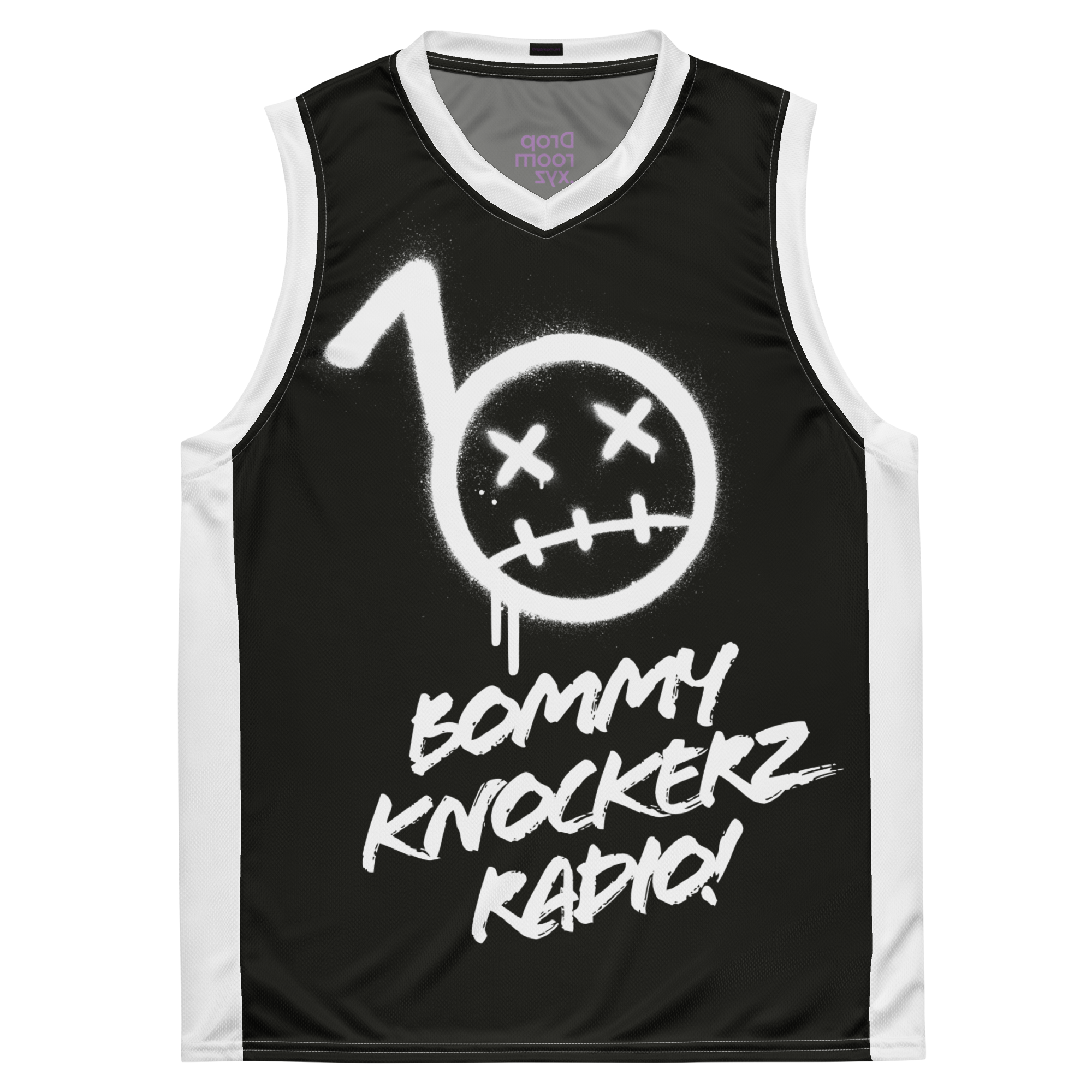 Unisex Basketball Jersey - Bommy Print - (BLACK)