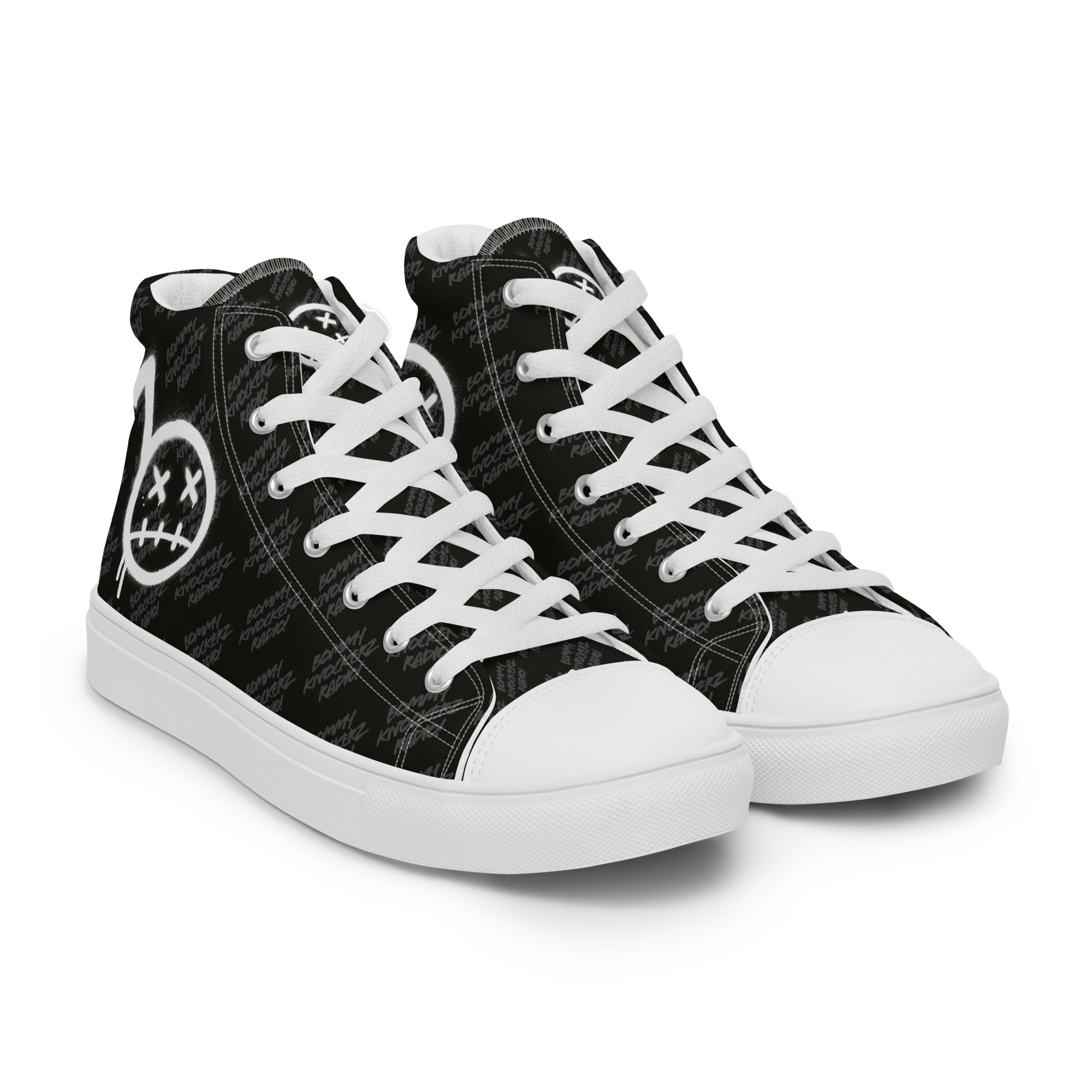 BommyKnockerz - Men’s - High Top Sneakers - (BLACK)