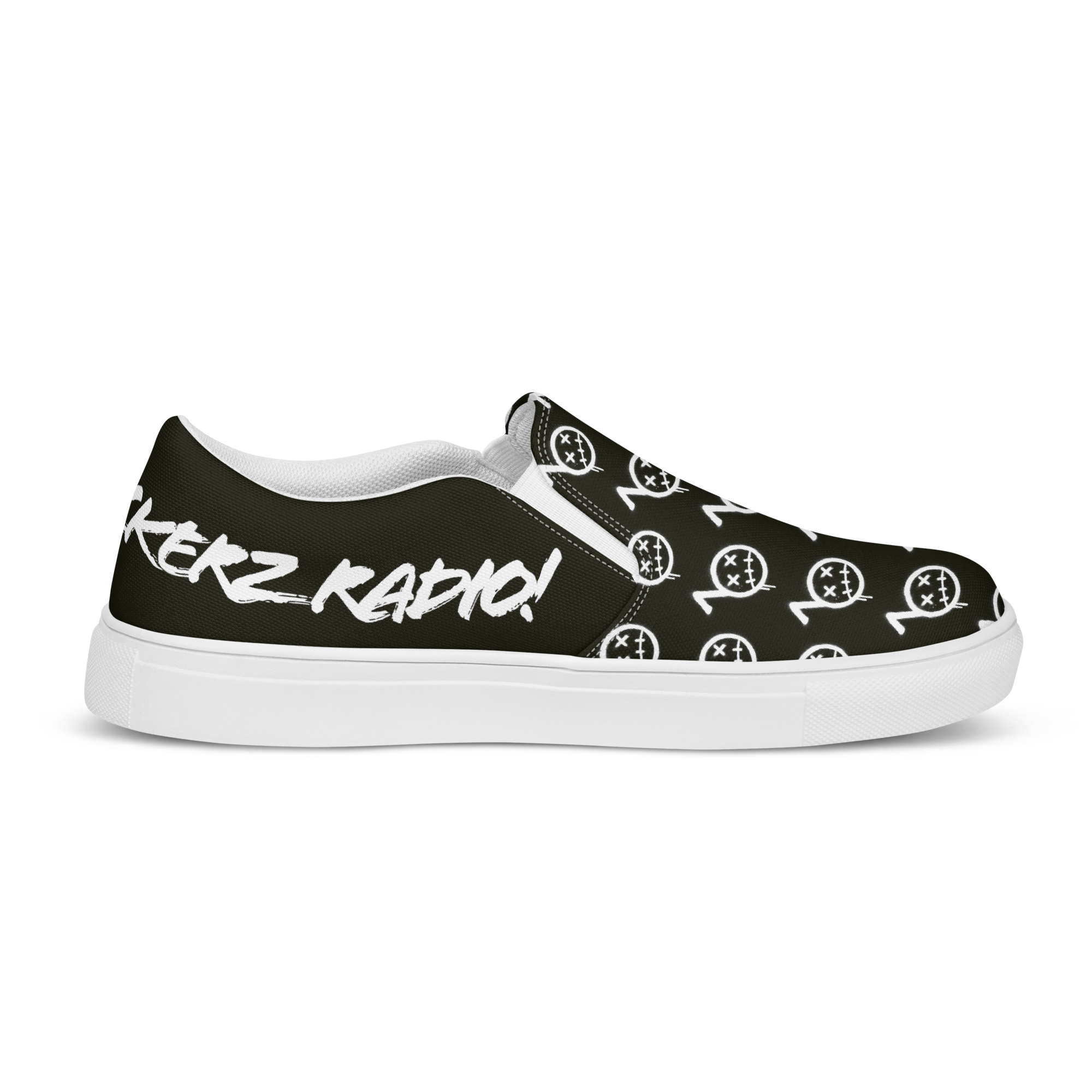 BommyKnockerz - Men’s Slip-on Shoes - Bommy Print - (BLACK)