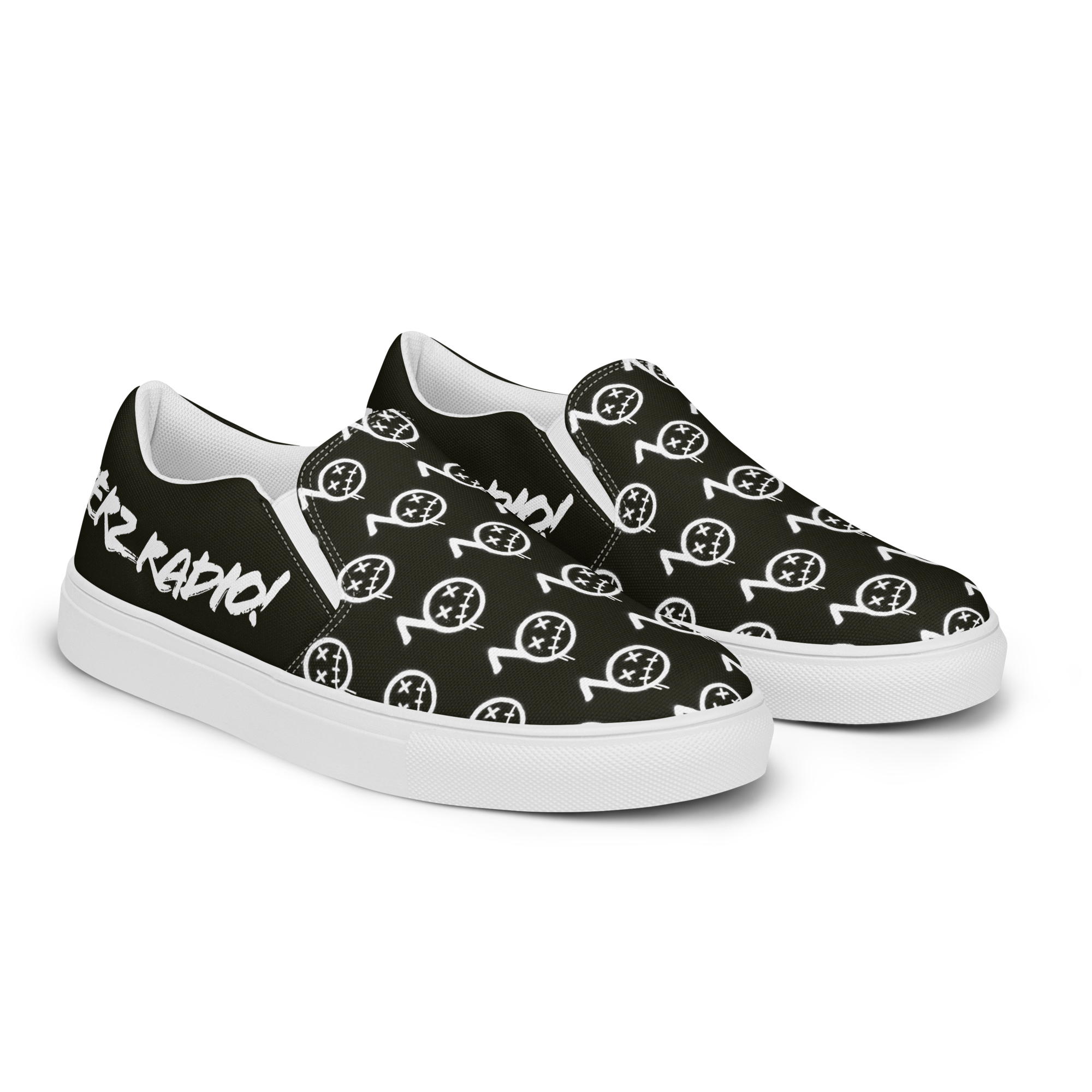 BommyKnockerz - Men’s Slip-on Shoes - Bommy Print - (BLACK)