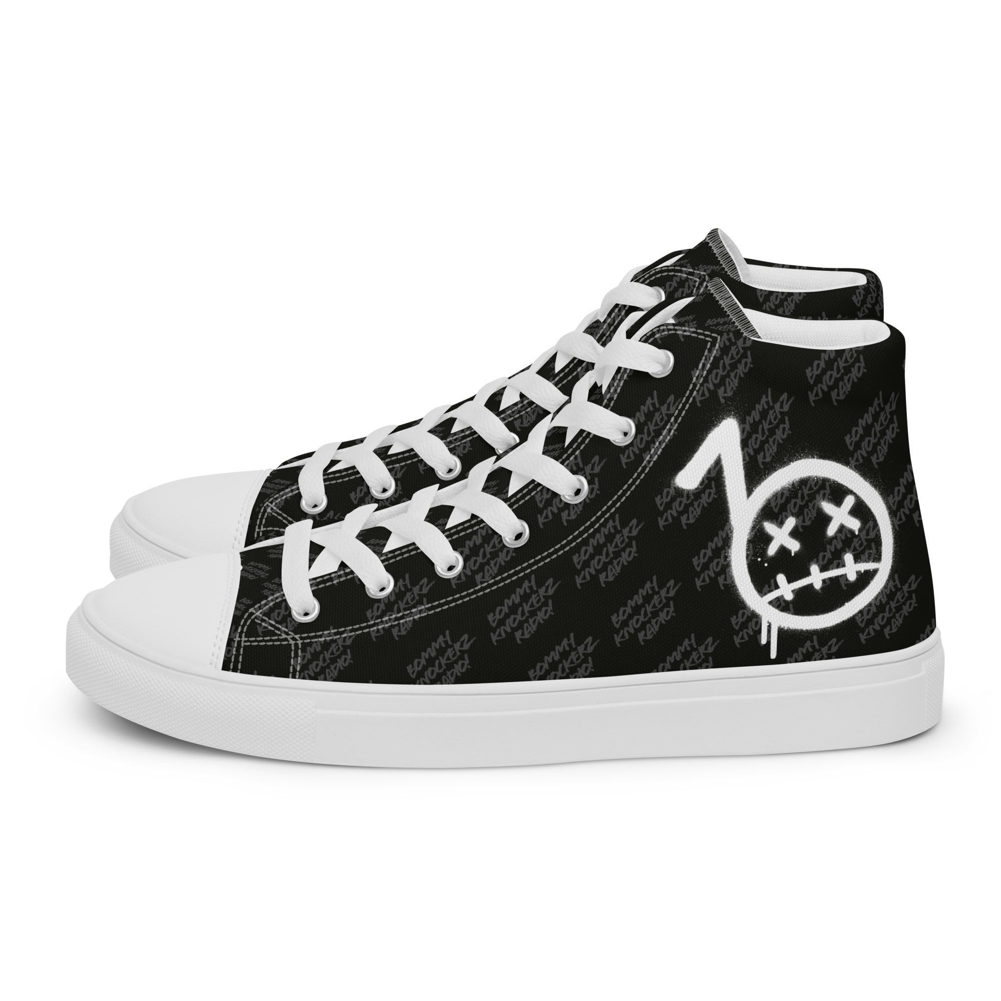 Women’s - High Top Sneakers - (BLACK)