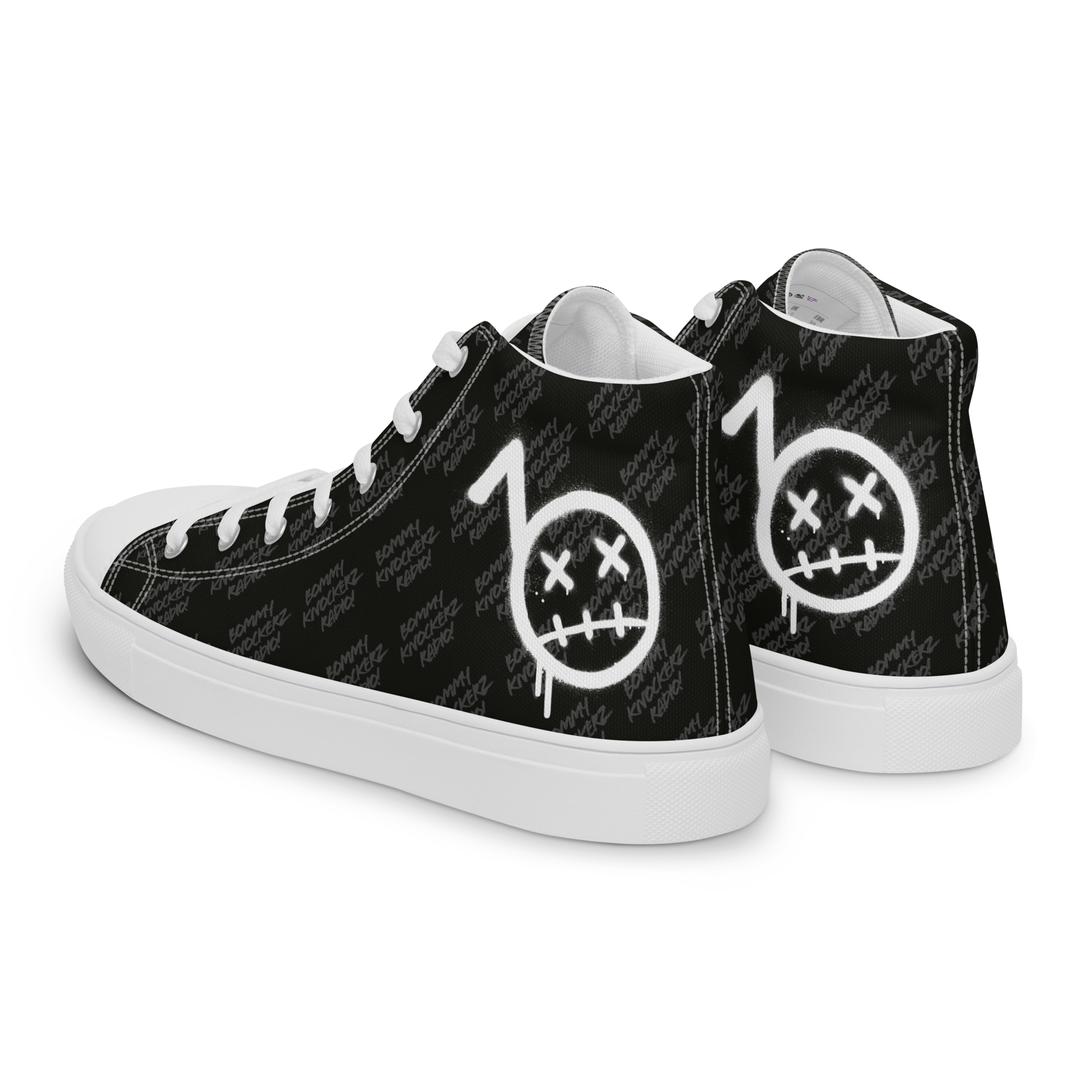 Women’s - High Top Sneakers - (BLACK)