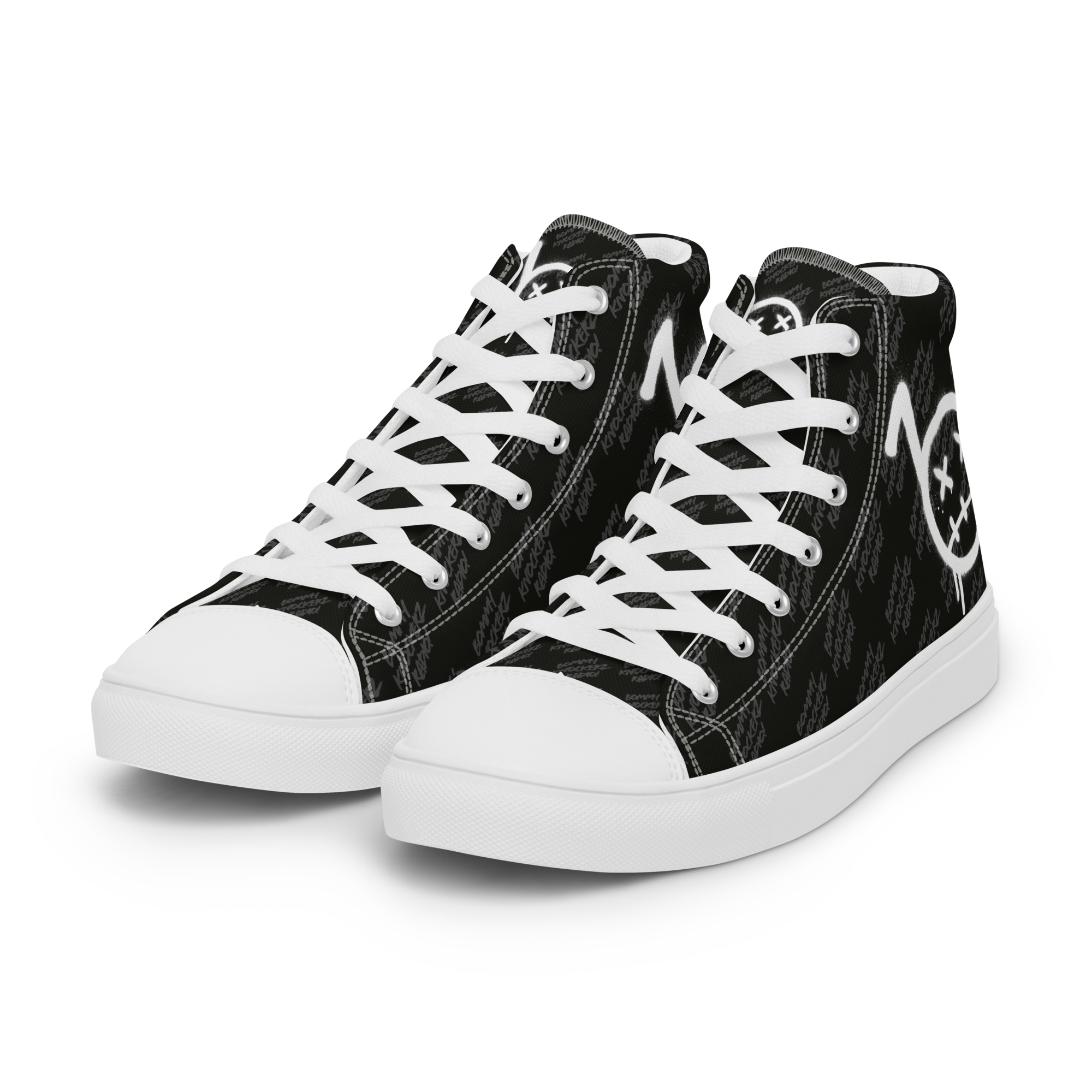 Women’s - High Top Sneakers - (BLACK)