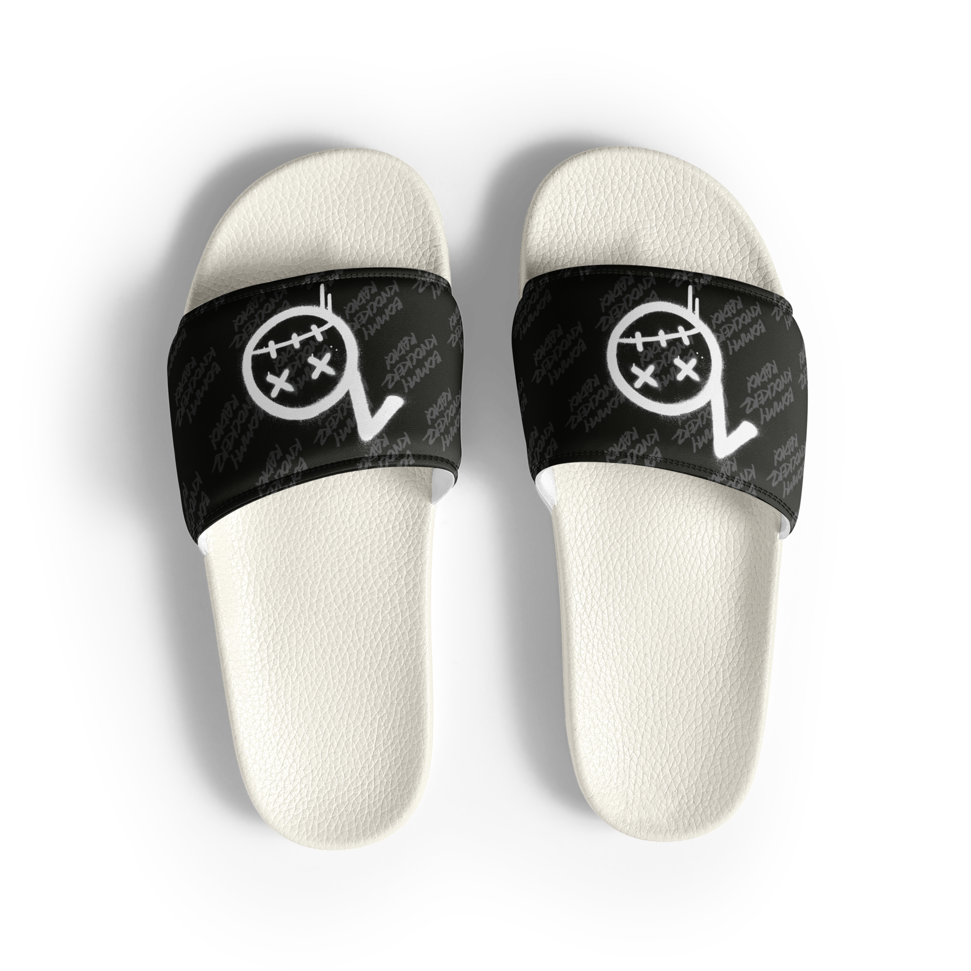 Women’s Slides - Bommy Print - (BLACK)