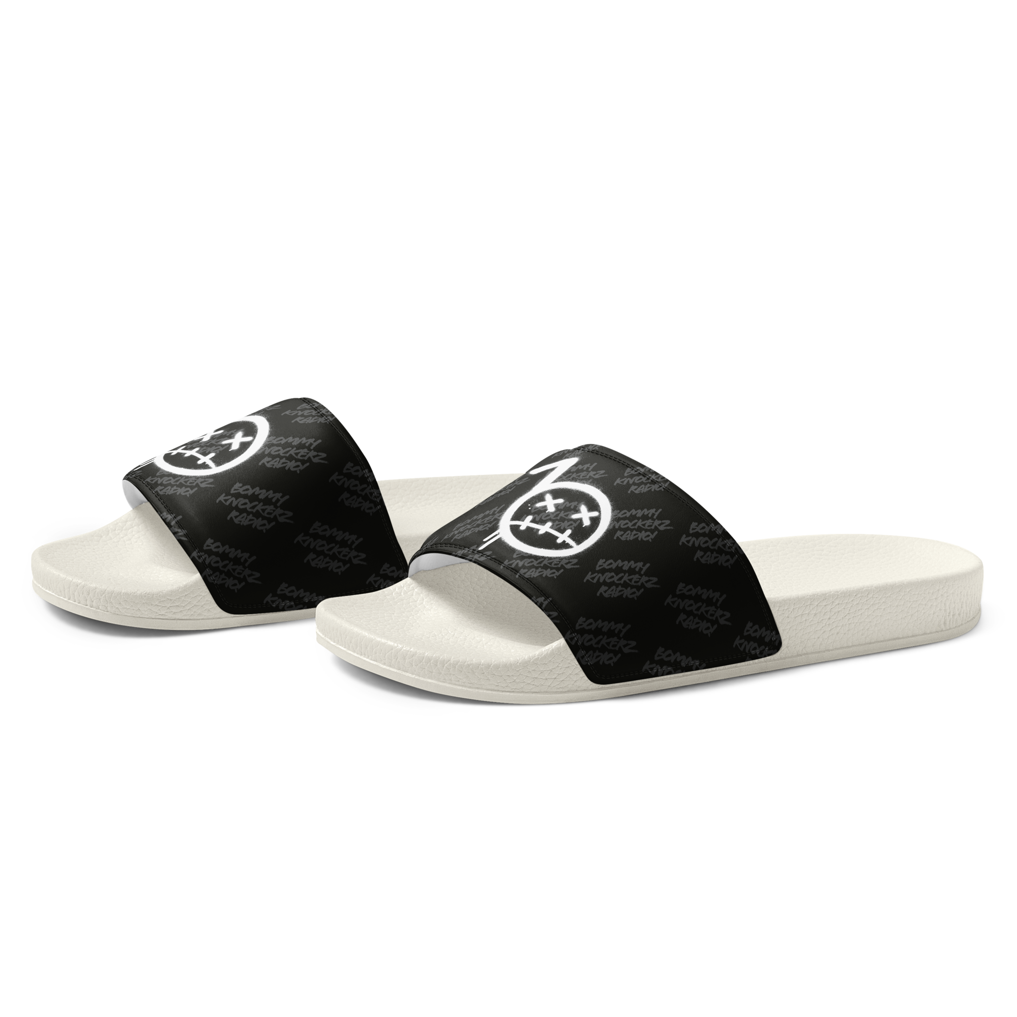 Women’s Slides - Bommy Print - (BLACK)