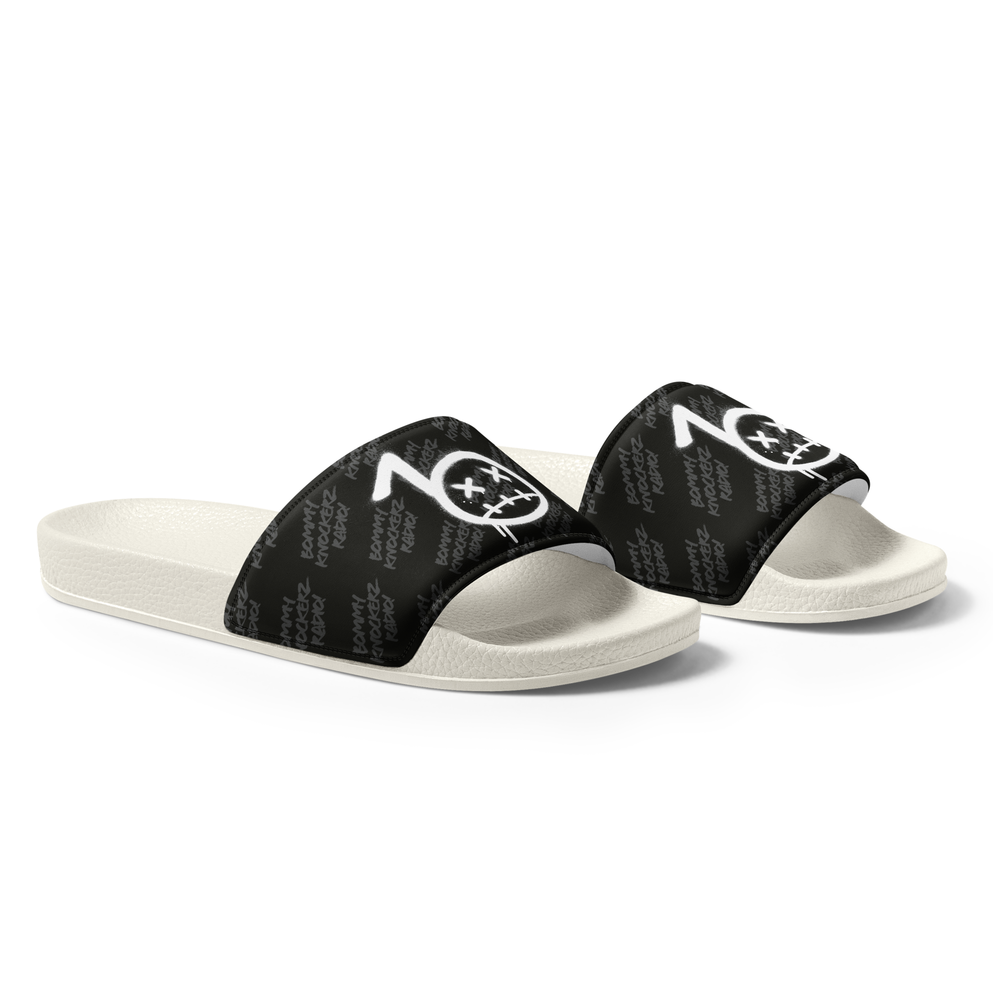 Women’s Slides - Bommy Print - (BLACK)